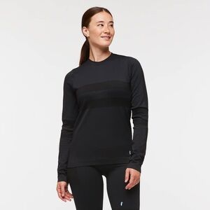 Cotopaxi Debajo Seamless Base Layer Crew Long Sleeve Tee Black size Medium